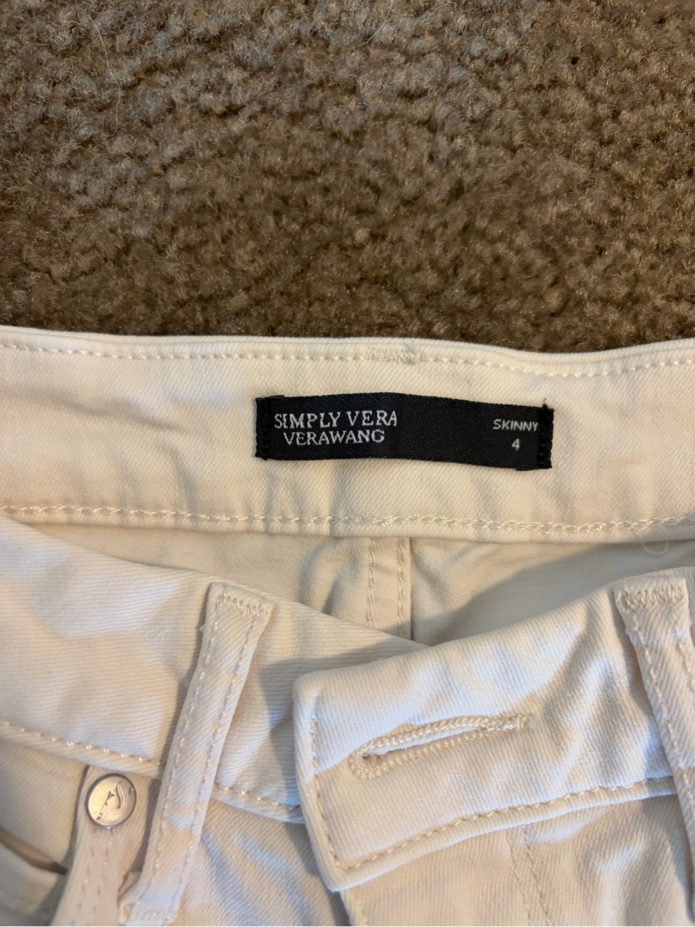 Simply Vera Vera Wang White Skinny Jeans for Women